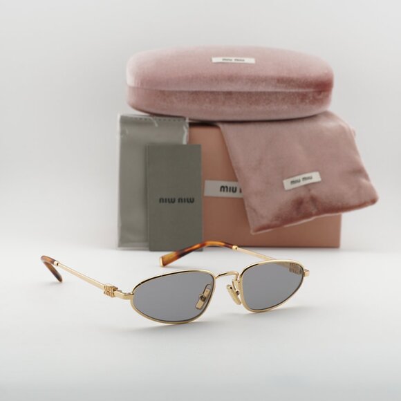 Miu Miu MUA52S 5AK40O Cat Eye Sunglasses - Gold/Grey